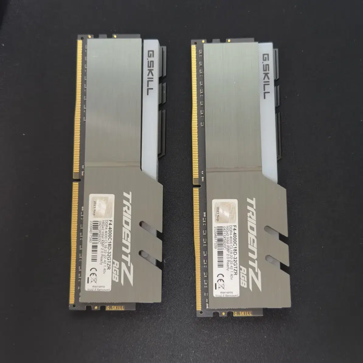 G.skill ddr4-4000 cl18 트라이던트 z rgb 16g