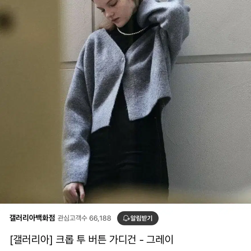 로에일 크롭 가디건