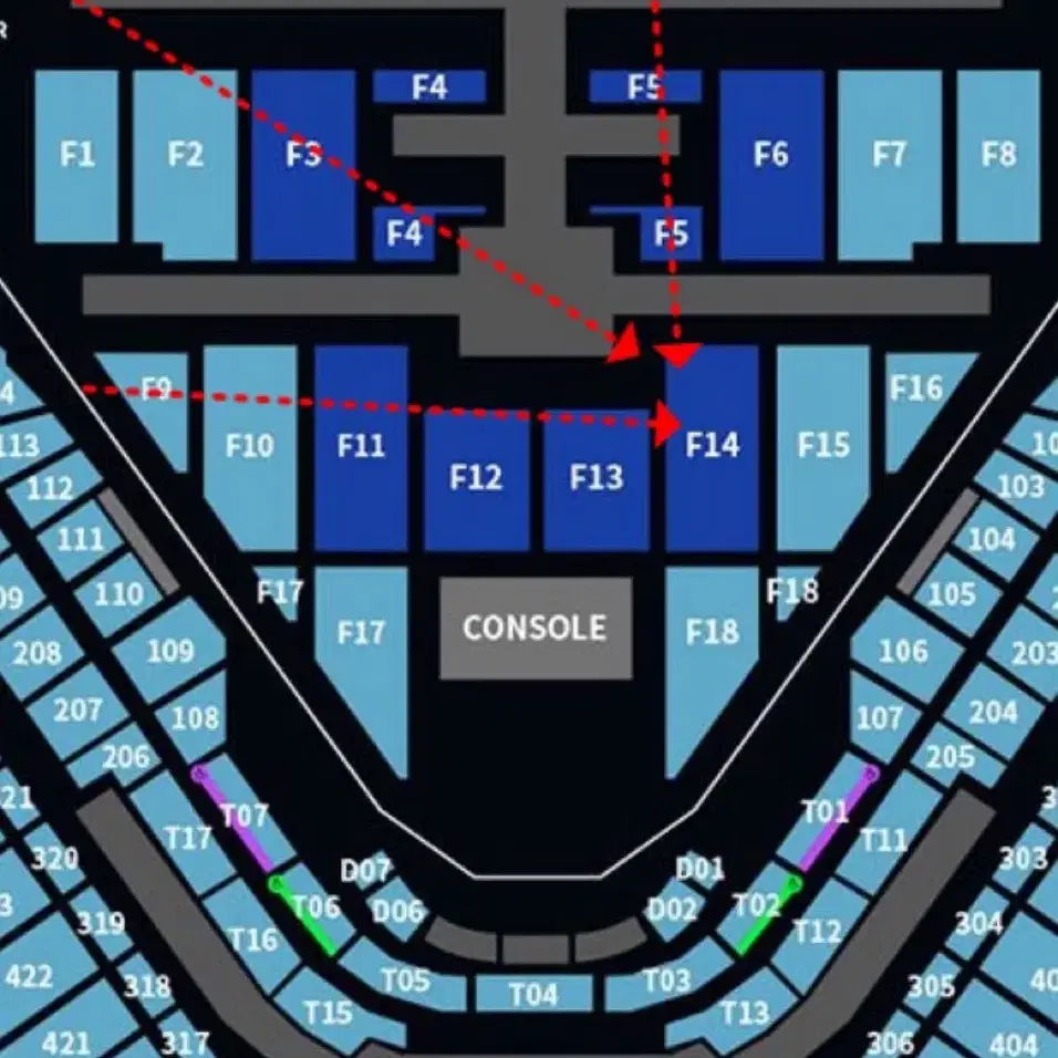 NCT127 콘서트 첫콘 F14구역 9열 양도