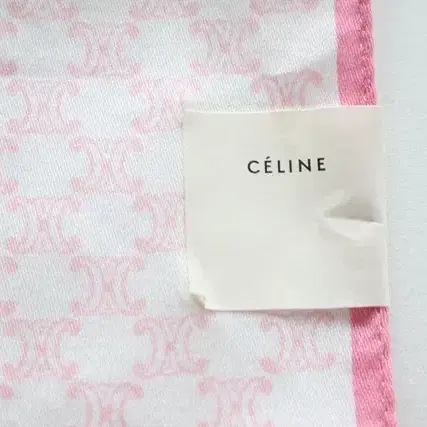 CELINE 셀린느 핑크 로고 손수건 새제품