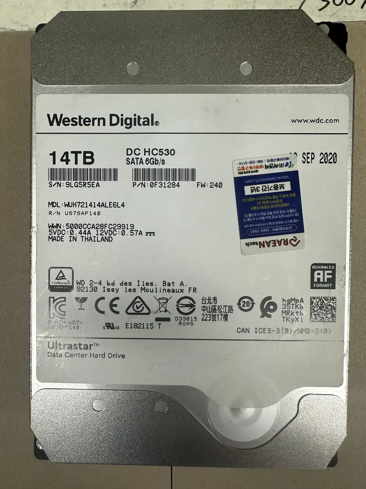 14TB(14테라) SATA HDD (WD)