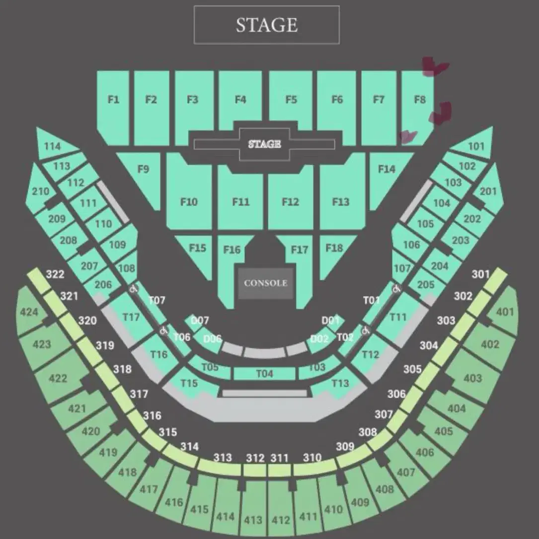 데이식스 콘서트 막콘 플로어 F8구역 7열 양도