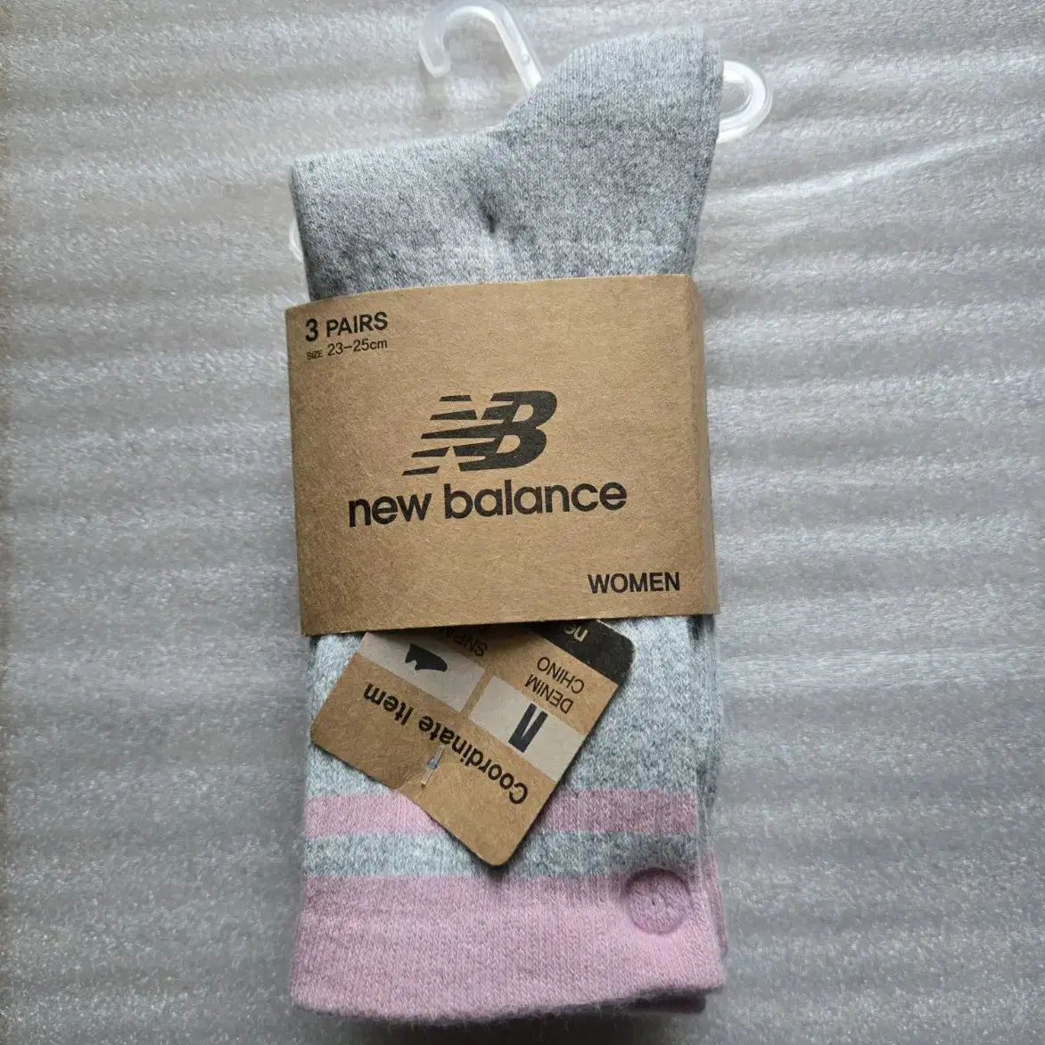 총3족 뉴발란스 newbalance 새제품 여성 장목 양말 스포츠양말