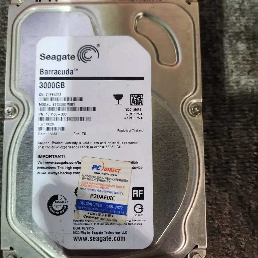 3.5 3TB seagate hdd