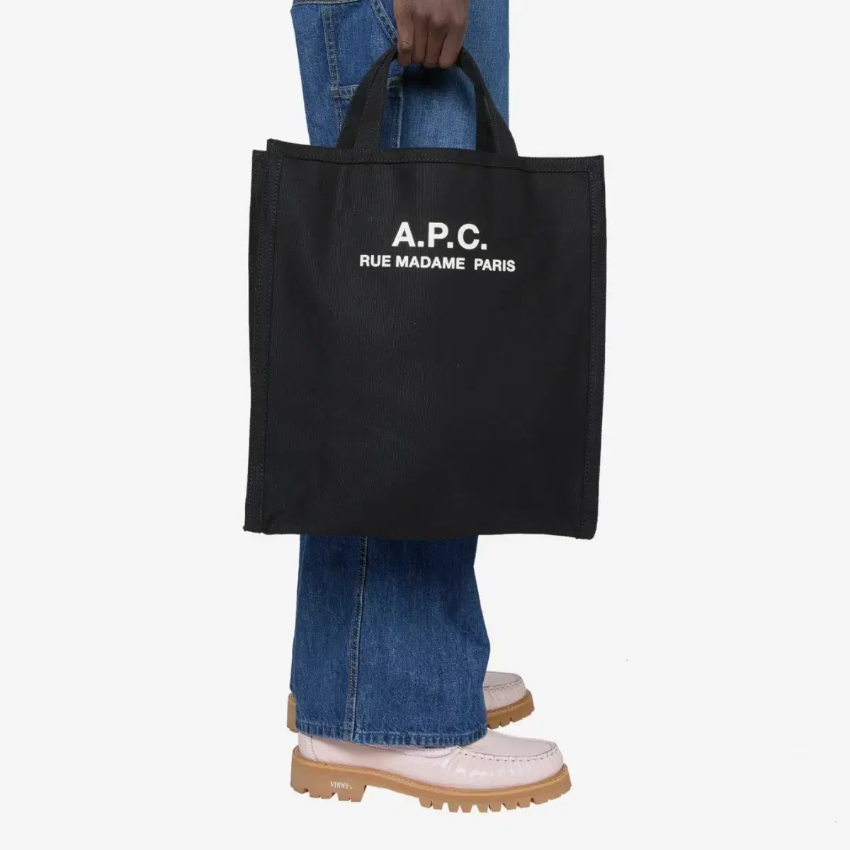 (새상품50%할인)APC 아페쎄 리쿠퍼레이션 남녀공용 토트백/숄더백 블랙