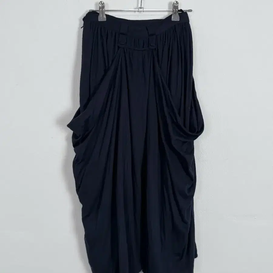 vintage navy draped skirt