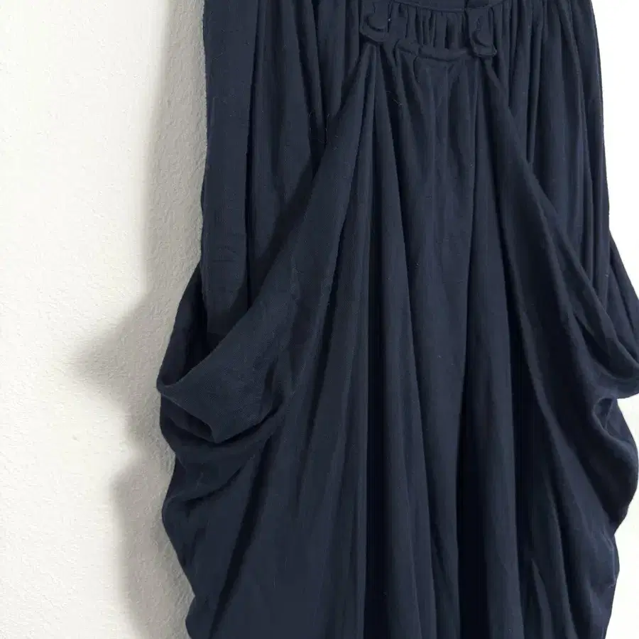 vintage navy draped skirt