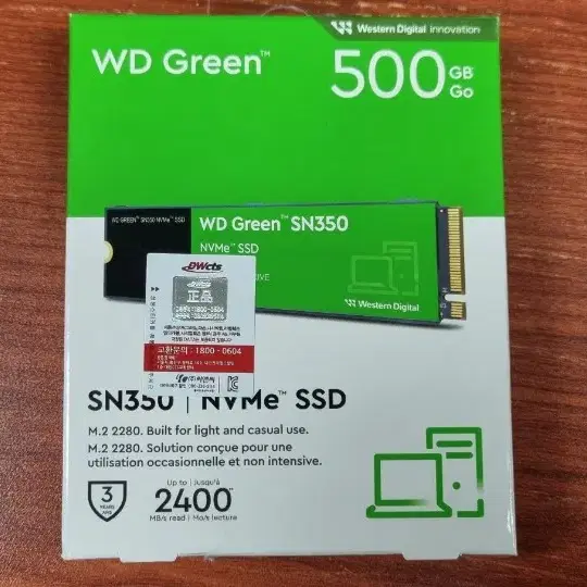 WD GREEN SSD NVMe M.2 SN350 500GB