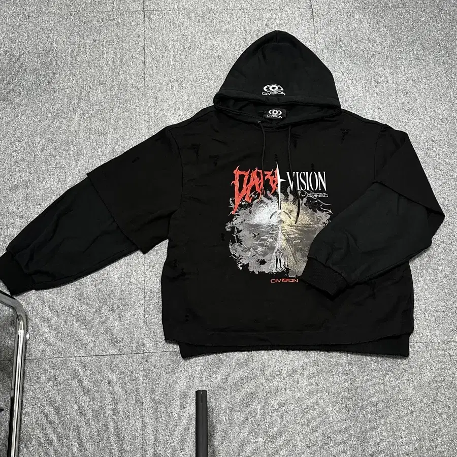 씨비전 - dark vision distressed hoodie