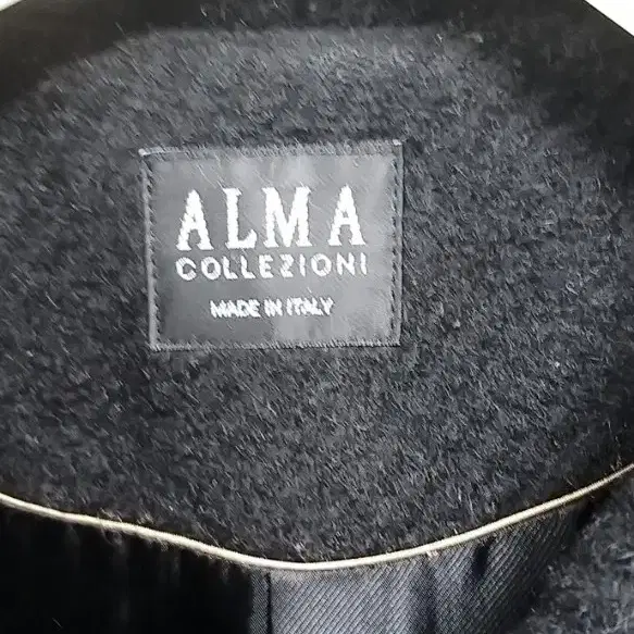 이태리) ALMA  알파카  후드  롱 코트