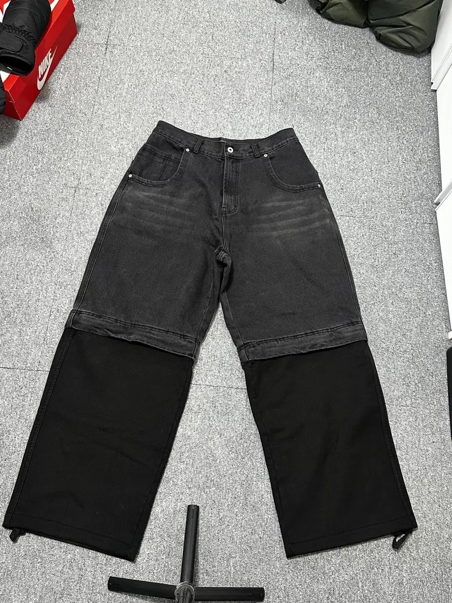 엠제이디mjd - washed detachable baggy pants