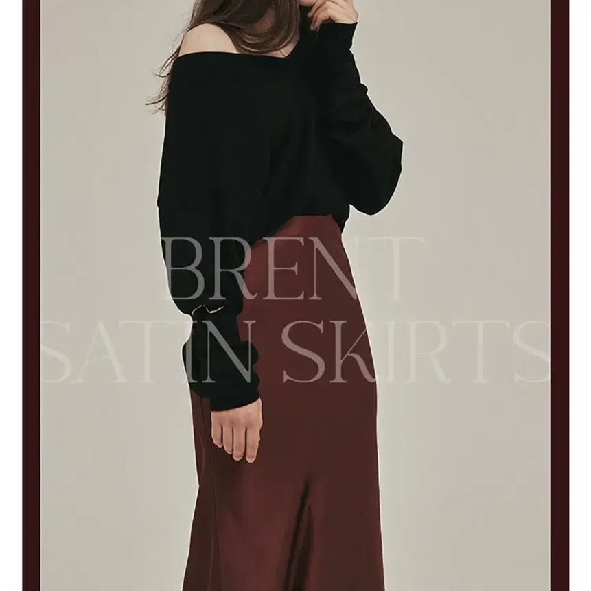 [앵커] Brent Satin Skirt  BRICK