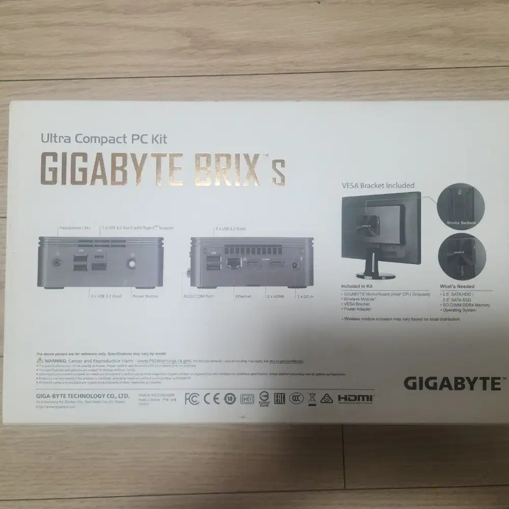 [미개봉] GIGABYTE BRIX GB-BRi7H-10710