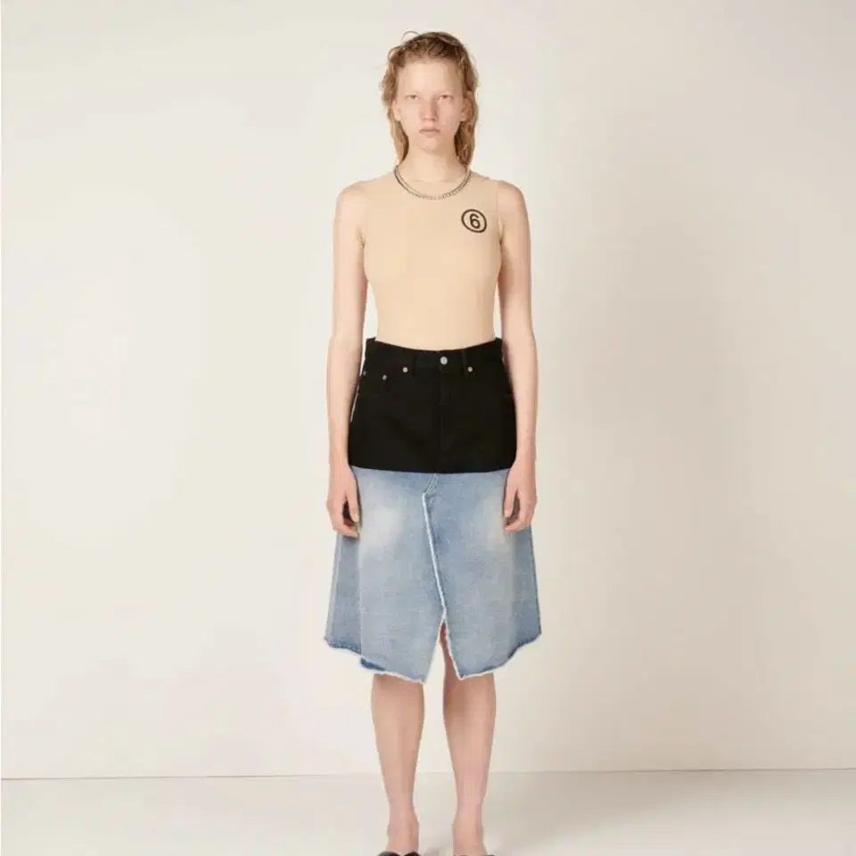 Two-tone Denim Skirt | 2021