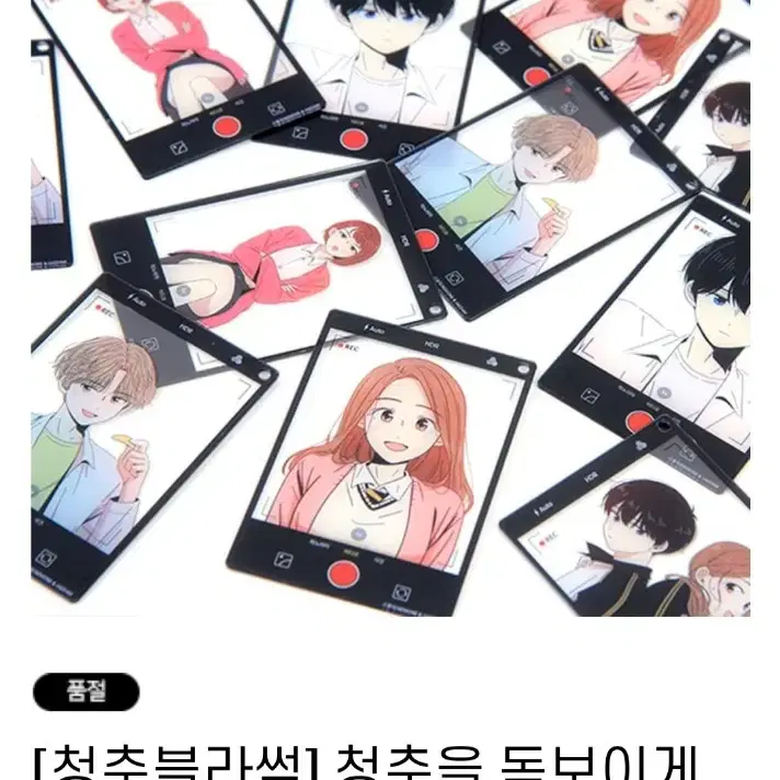 급처)청춘블라썸 청썸 웹툰 아크릴프레임 포토프레임 최진영