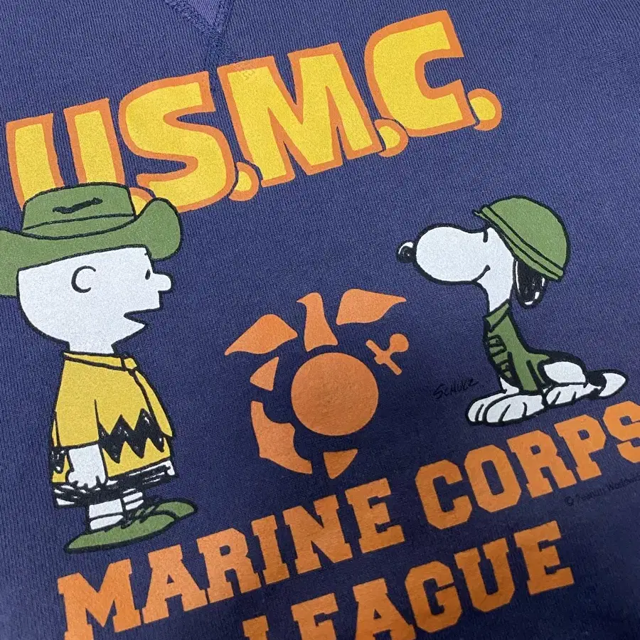 (XL) 버즈릭슨 USMC 피너츠 콜라보 스웻