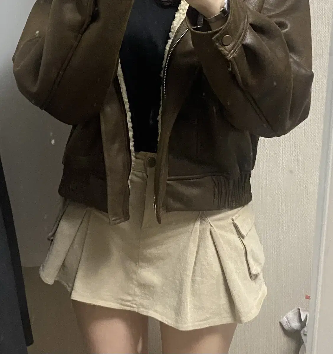 Beige skirt sold~It's a real photo.