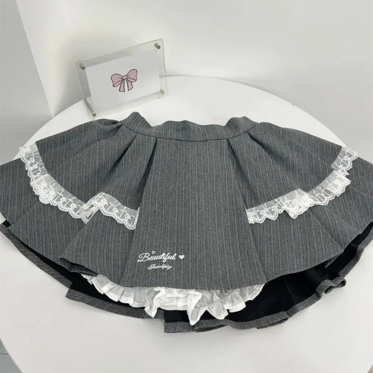 Layered Pleated Miniskirt Skirt School Uniform Kagaru Kagaru