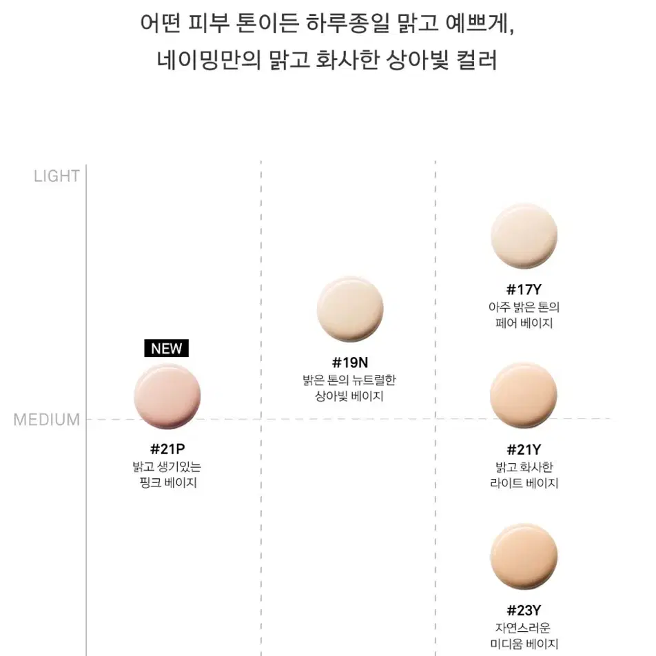 (새상품) 네이밍 레이어드핏 쿠션 21Y 판매합니다 :)