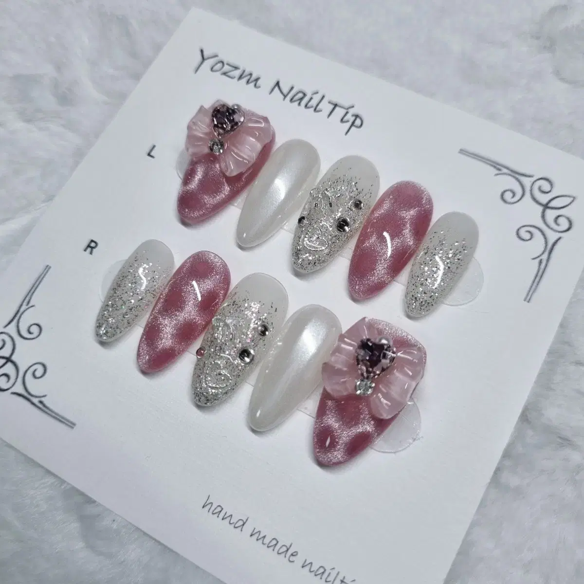 Yozm NailTip 핑크도트마그넷