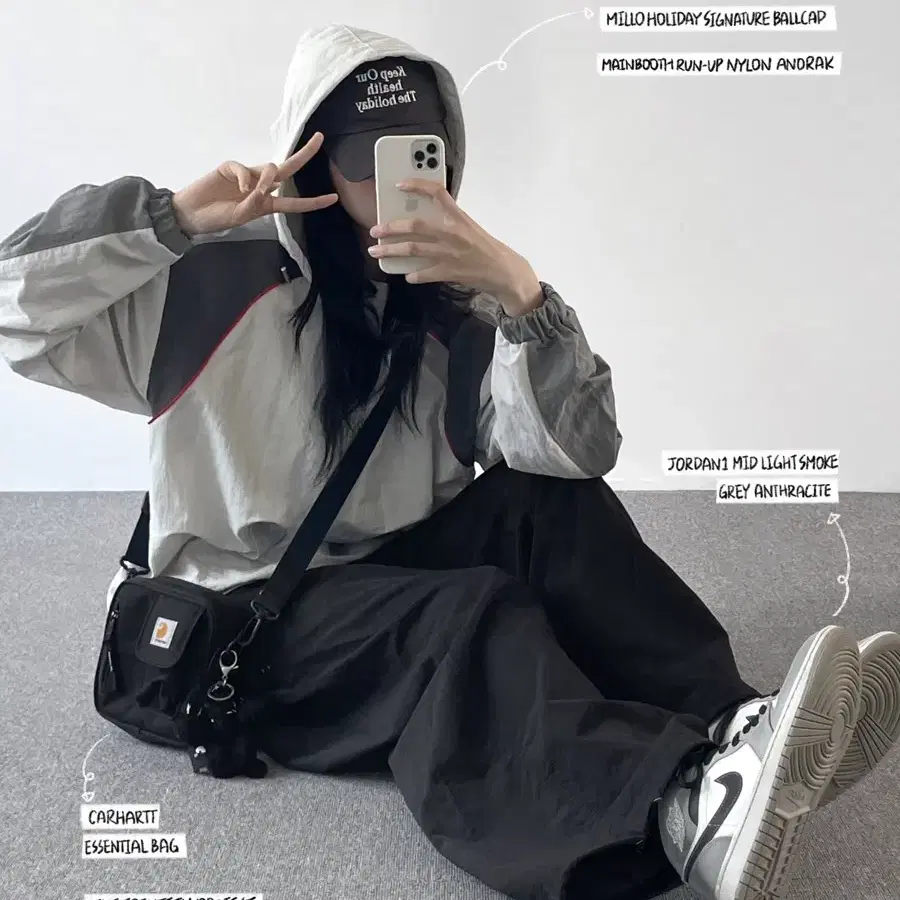 메인부스 Run-up Nylon Anorak(LIGHT GRAY)