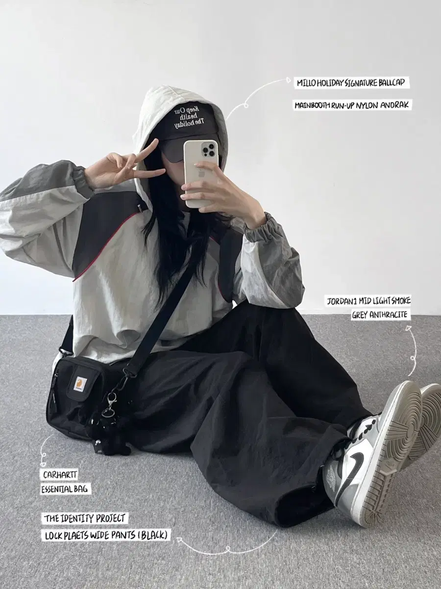 메인부스 Run-up Nylon Anorak(LIGHT GRAY)