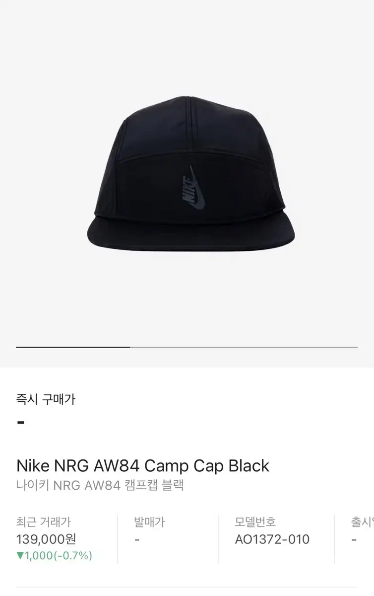 나이키 NRG AW84 캠프캡