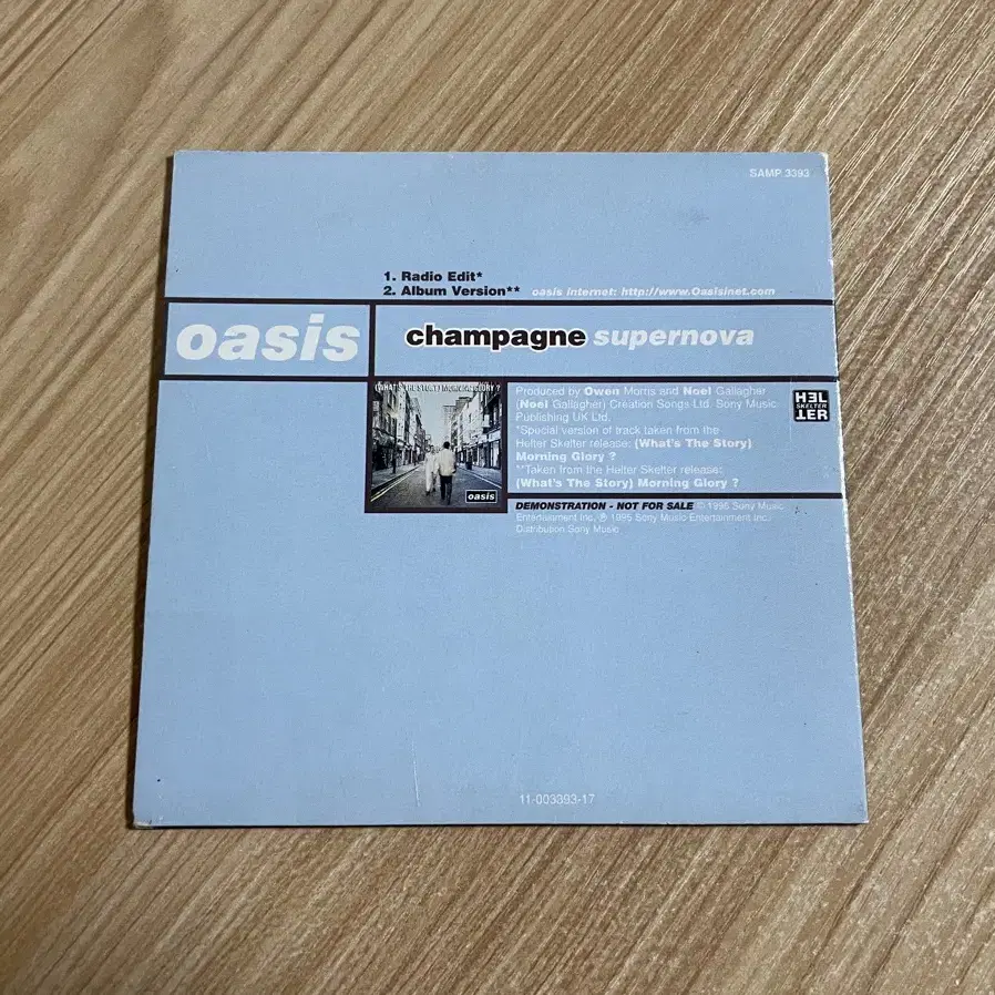 오아시스 Champagne Supernova 영국 프로모 싱글 CD