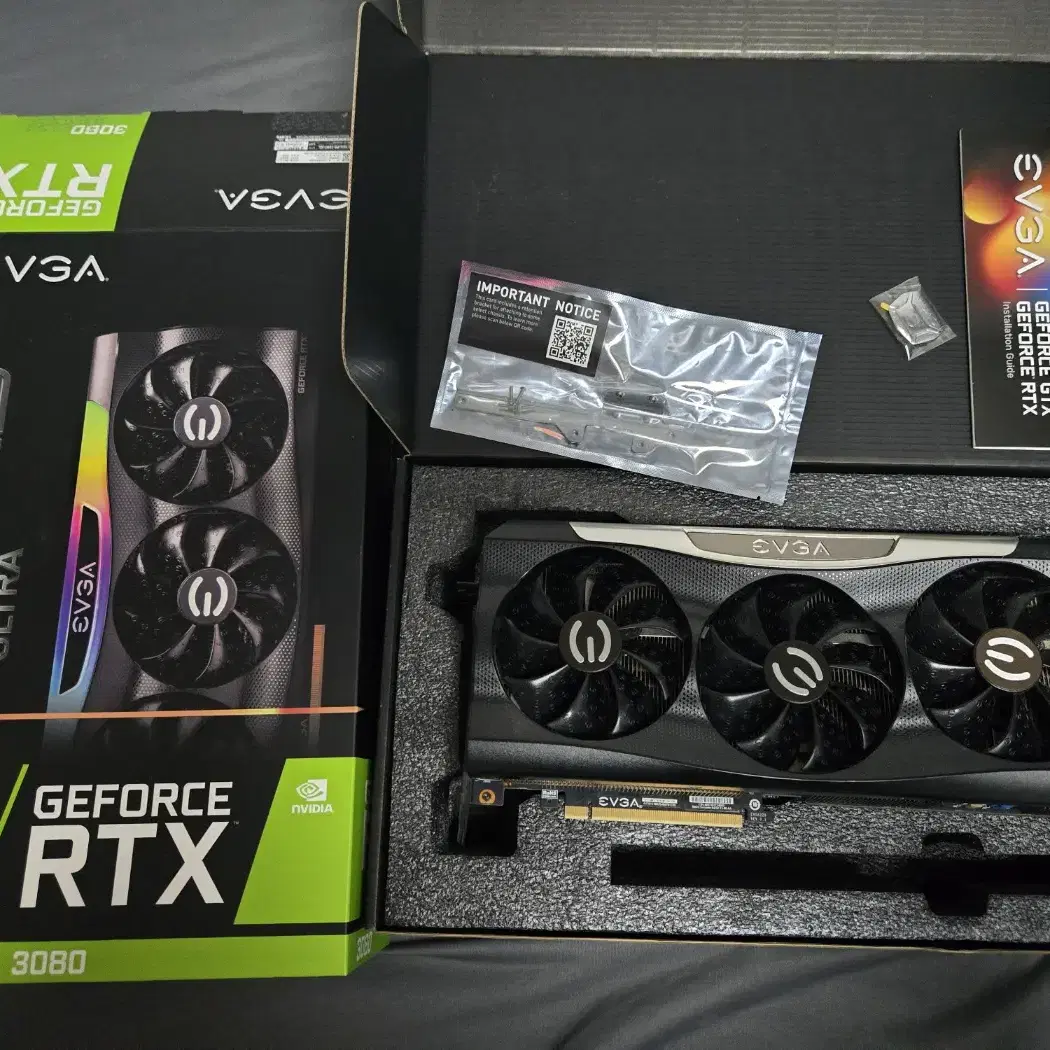 EVGA RTX3080 FTW3 그래픽카드 풀박스 판매