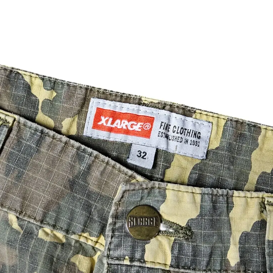 XLARGE 카모 더블니 팬츠 빈티지 워크팬츠 32