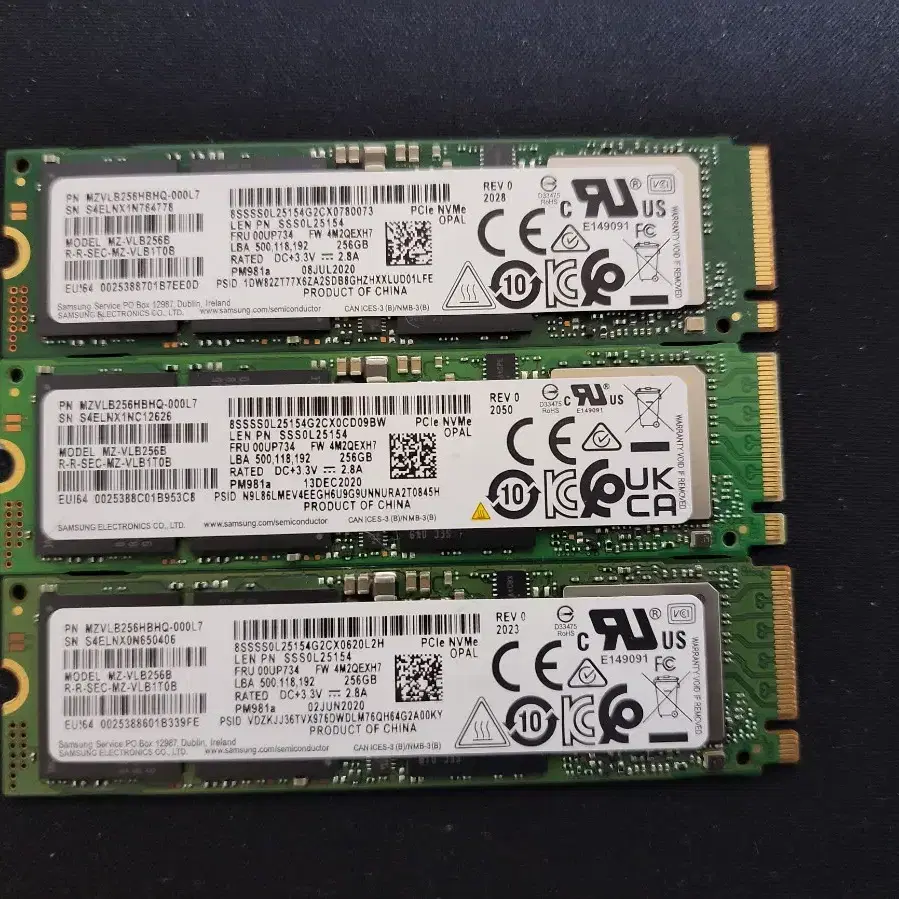 삼성 저장장치 nvme ssd pm981a 256gb