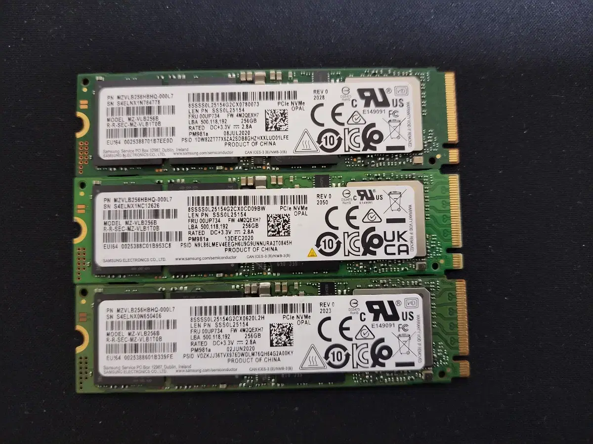 삼성 저장장치 nvme ssd pm981a 256gb