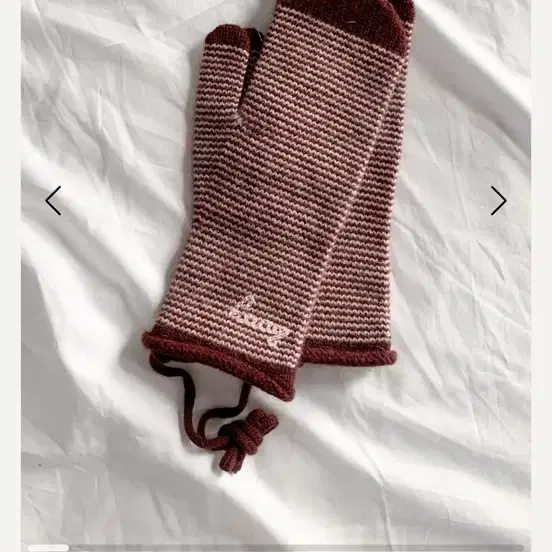 헤이그 스트라이프 장갑 haag stripe gloves burgundy