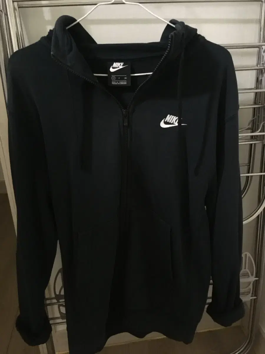 Nike Hooded Zip Up Black S