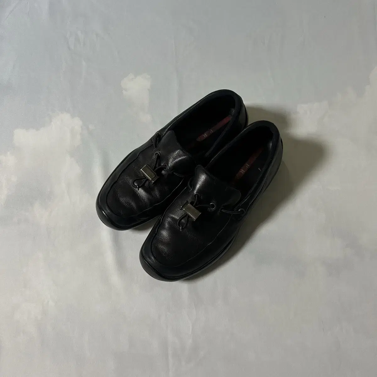 Prada nappa toggle slipon loafers