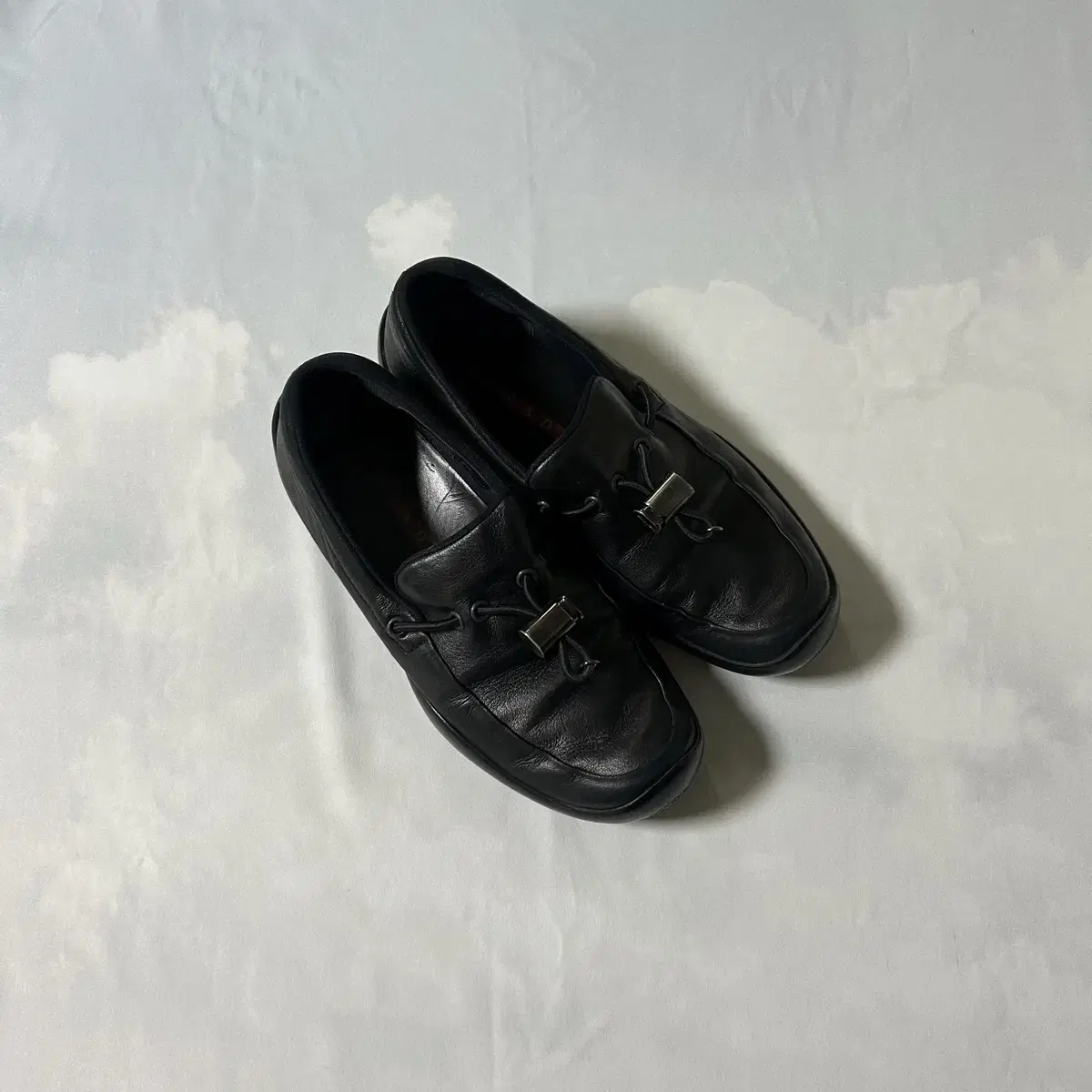 Prada nappa toggle slipon loafers