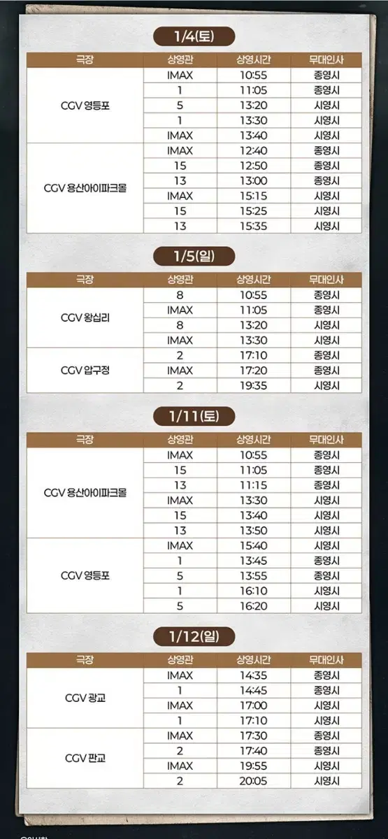 하얼빈 무대인사 1/12 CGV광교