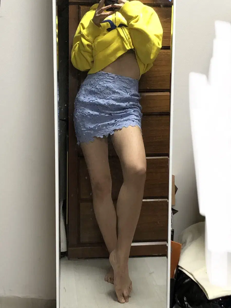 Lightblue mini skirt 55