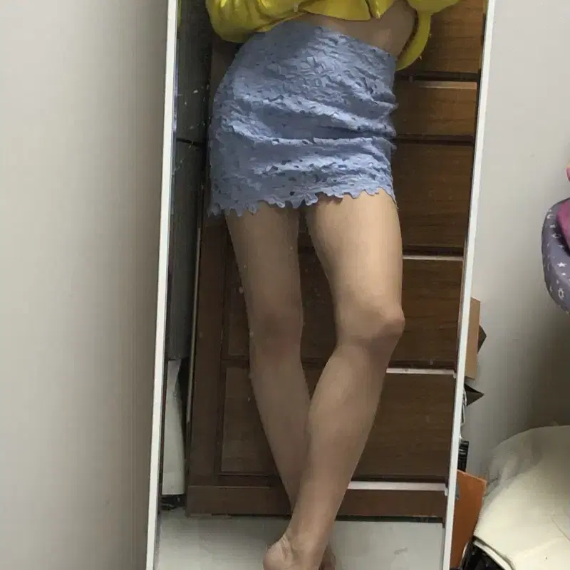 Lightblue mini skirt 55