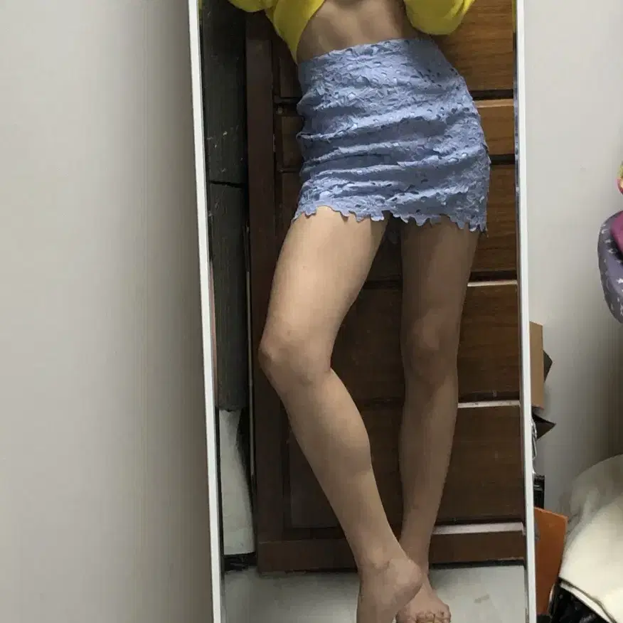 Lightblue mini skirt 55