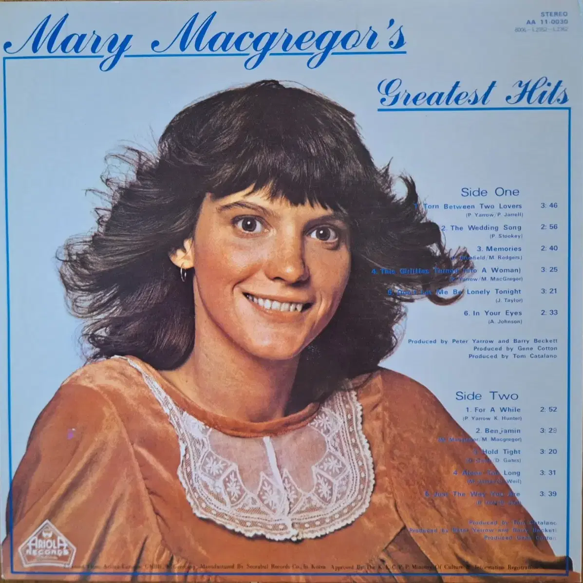 Mary Macgreger's Greatest Hits LP