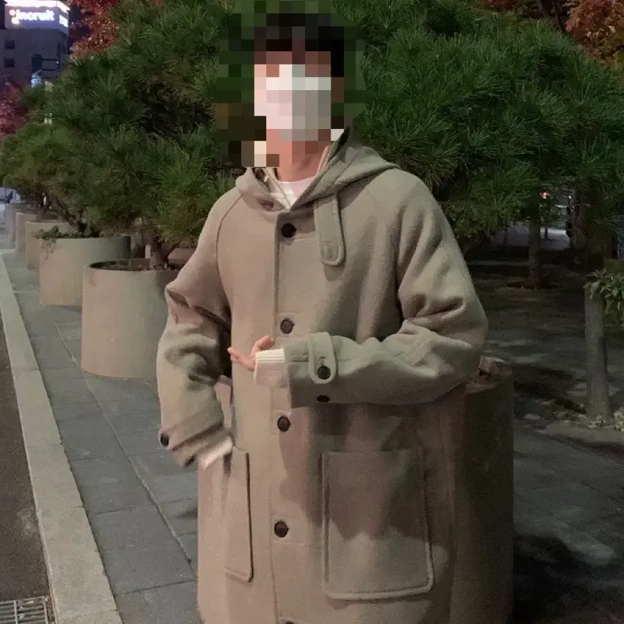 In raglan hoody long coat (후드 롱코트)