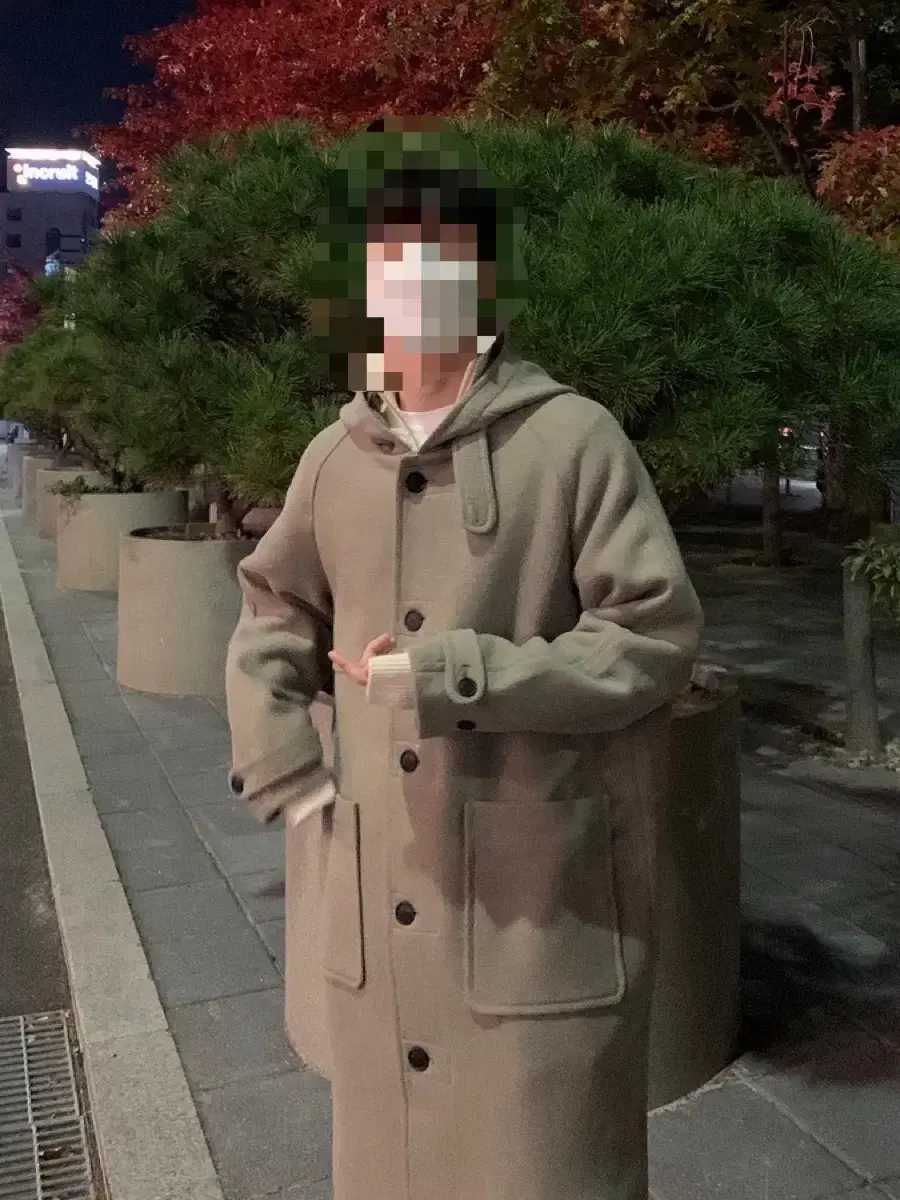 In raglan hoody long coat (후드 롱코트)