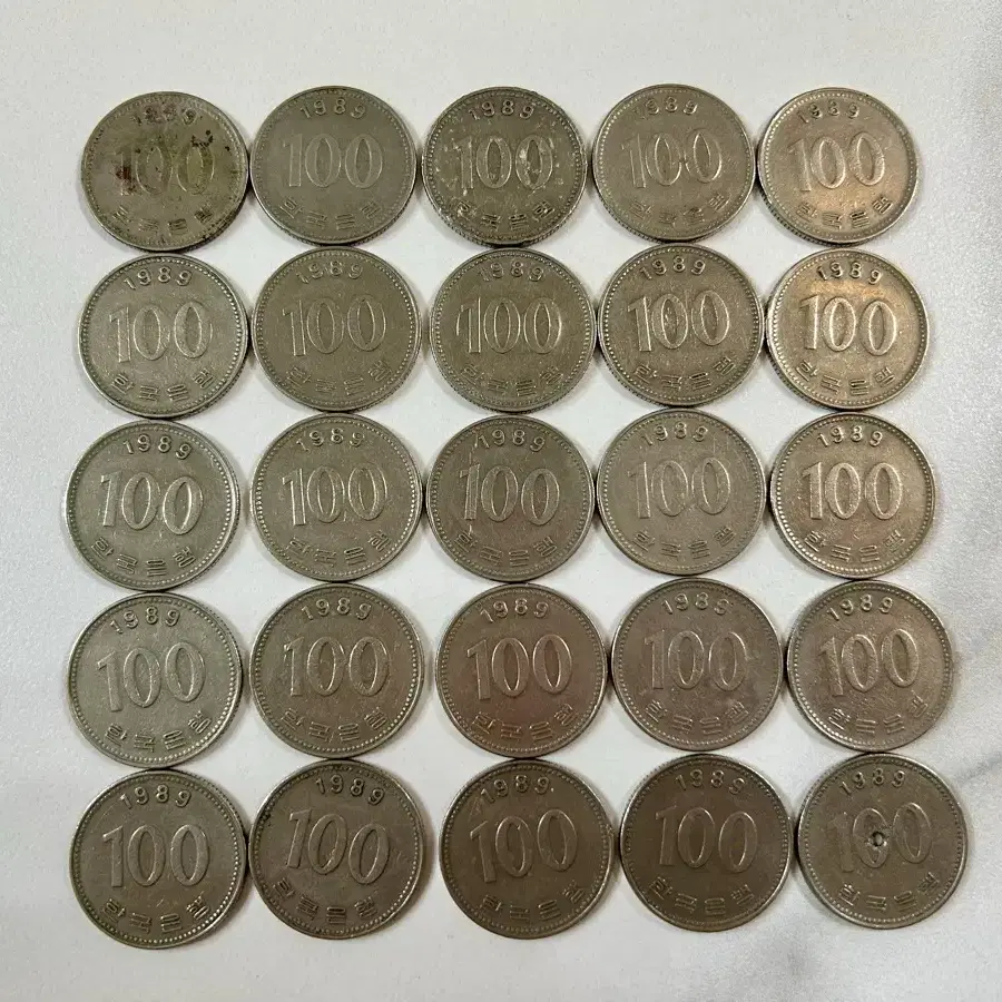 1989년 100원 25개 일괄판매 무배