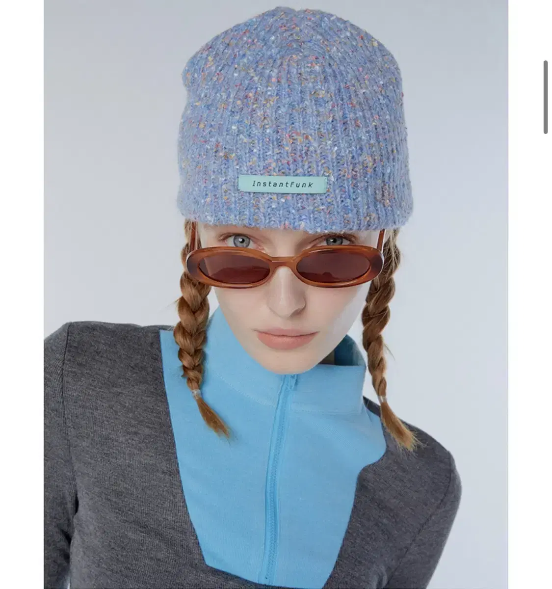 Instant Punk Multicolor Knit Beanie bloo Hat