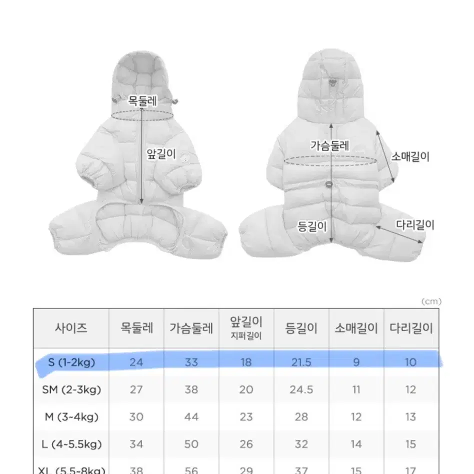 몽셸 강아지패딩 (S사이즈. 핑크)