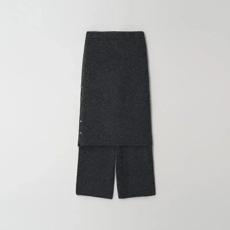 아뜰리에 에디션 Knit Skirt Wrap Pants (charcoal