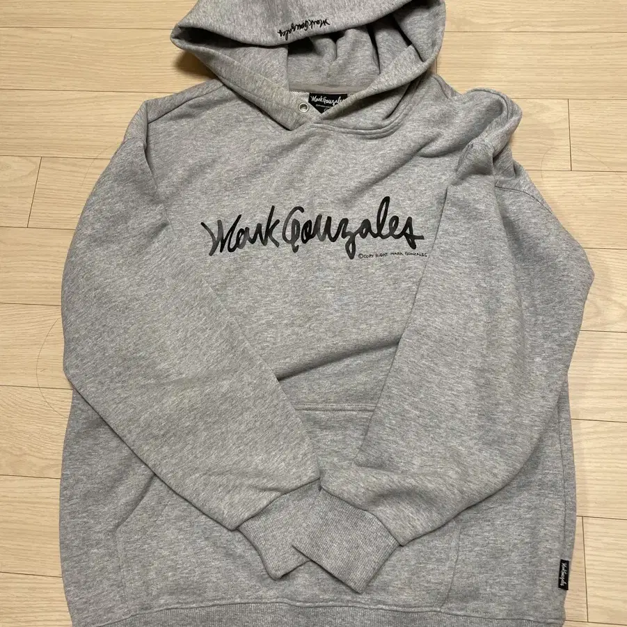 (와키윌리) SIGN LOGO HOOD GRAY S-Gray