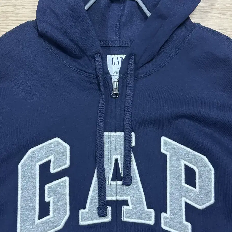 GAP 네이비 기모 후드집업 XL