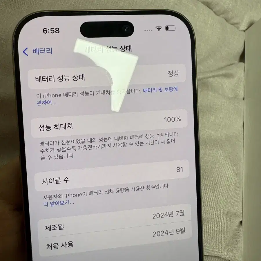 자급제 아이폰 16프로 256 데저트 애플케어